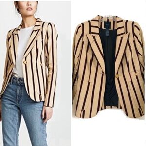 SMYTHE Patch Pocket Duchess Striped Blazer